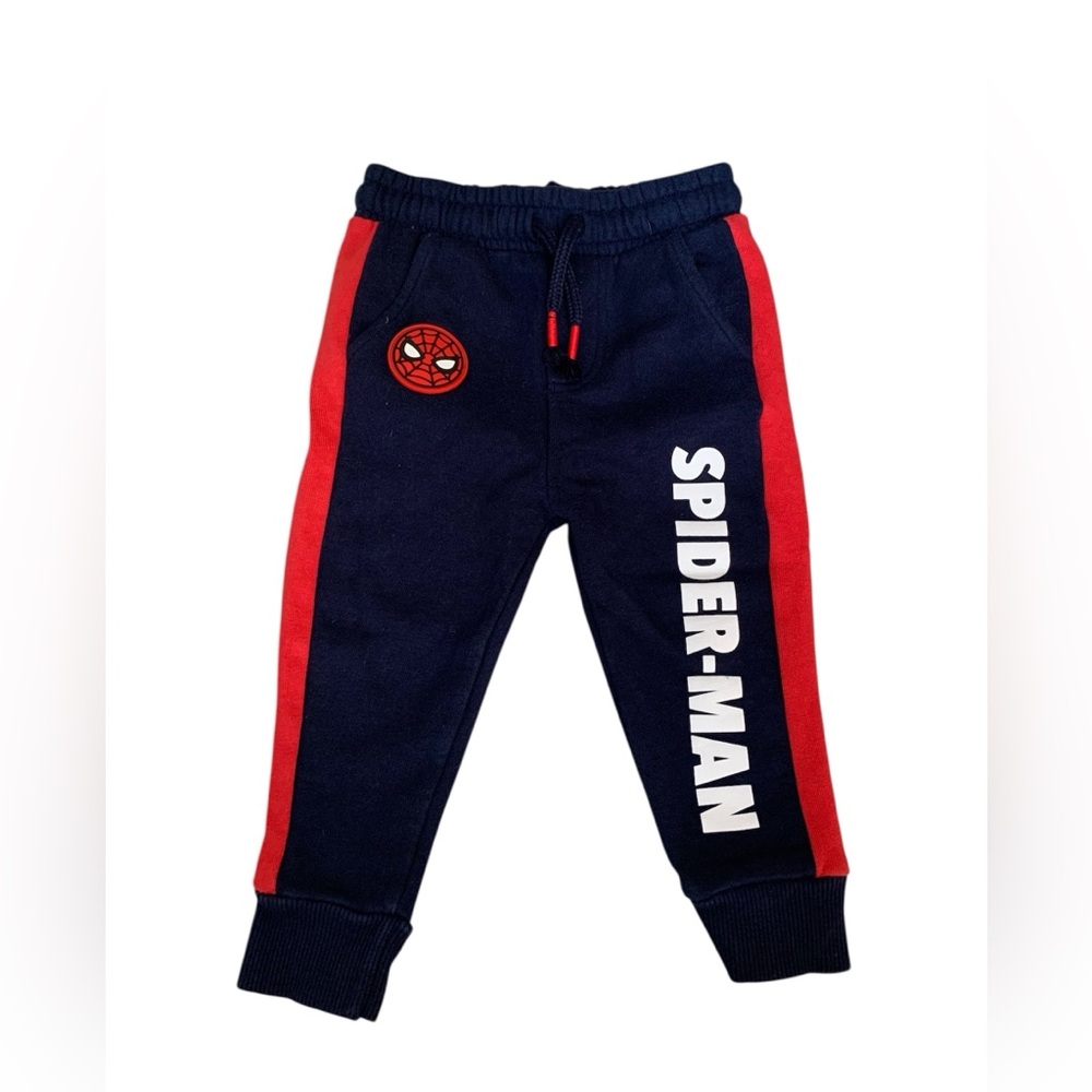 Spiderman 12-18Months Jogger Pants - Navy and Red